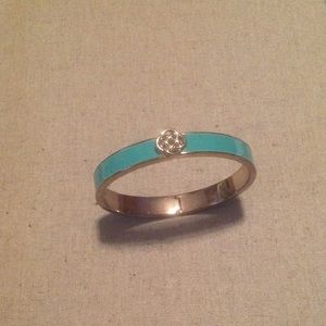 Stella & Dot Lindsay bangle in silver and teal